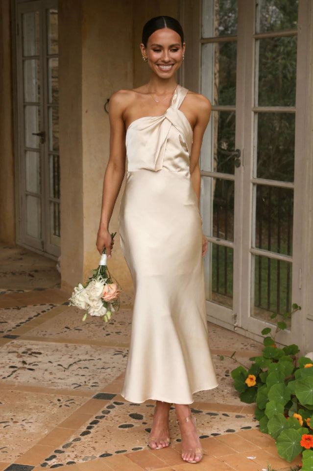 Elegant Silk Gown Long Dress