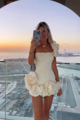 Ruffled bud waisted evening dress