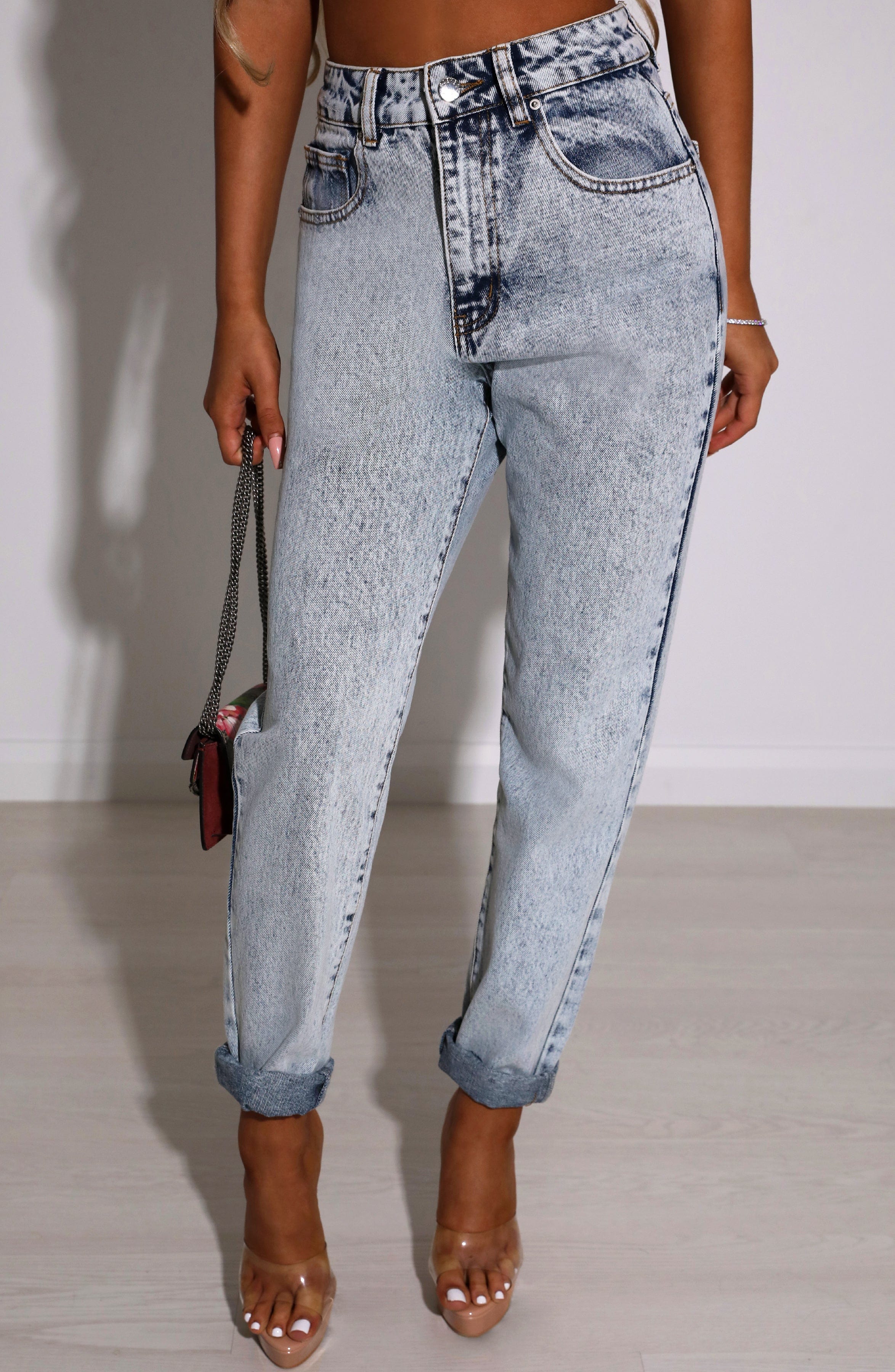 Ali Boyfriend Jeans - Acid Blue