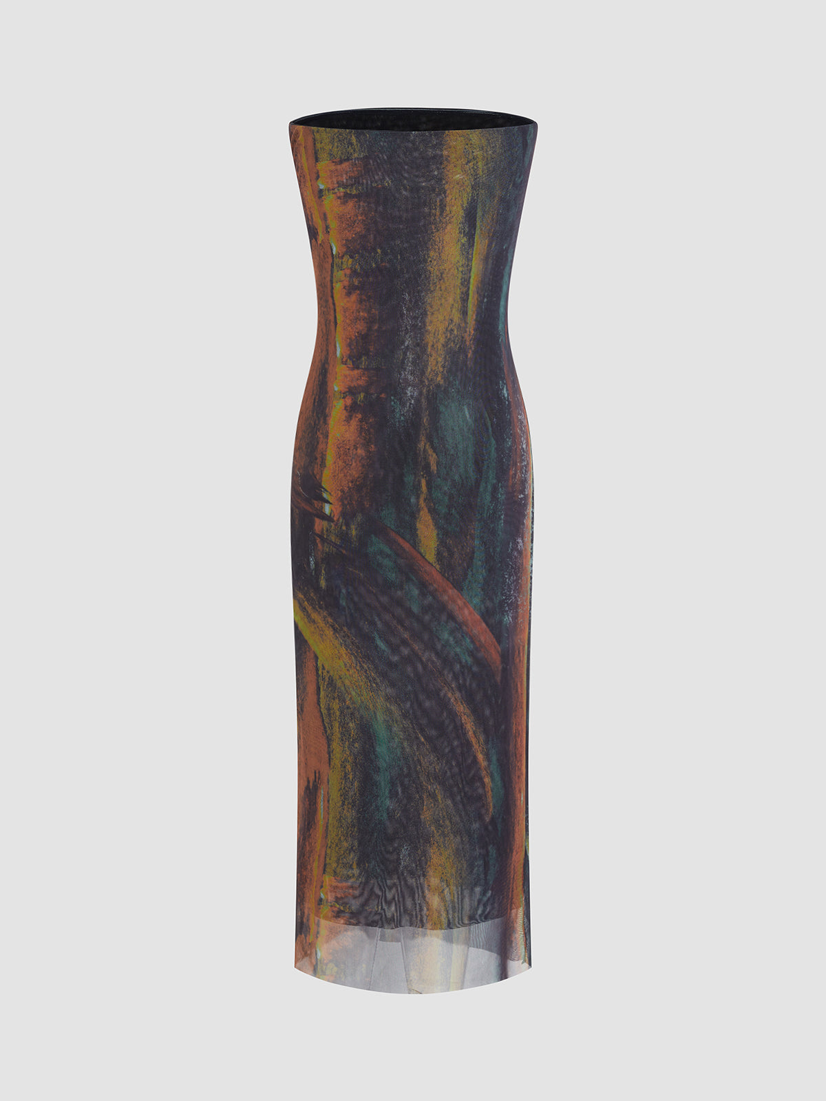 Flaming Passions – Midi-Schlauchkleid aus Netzstoff
