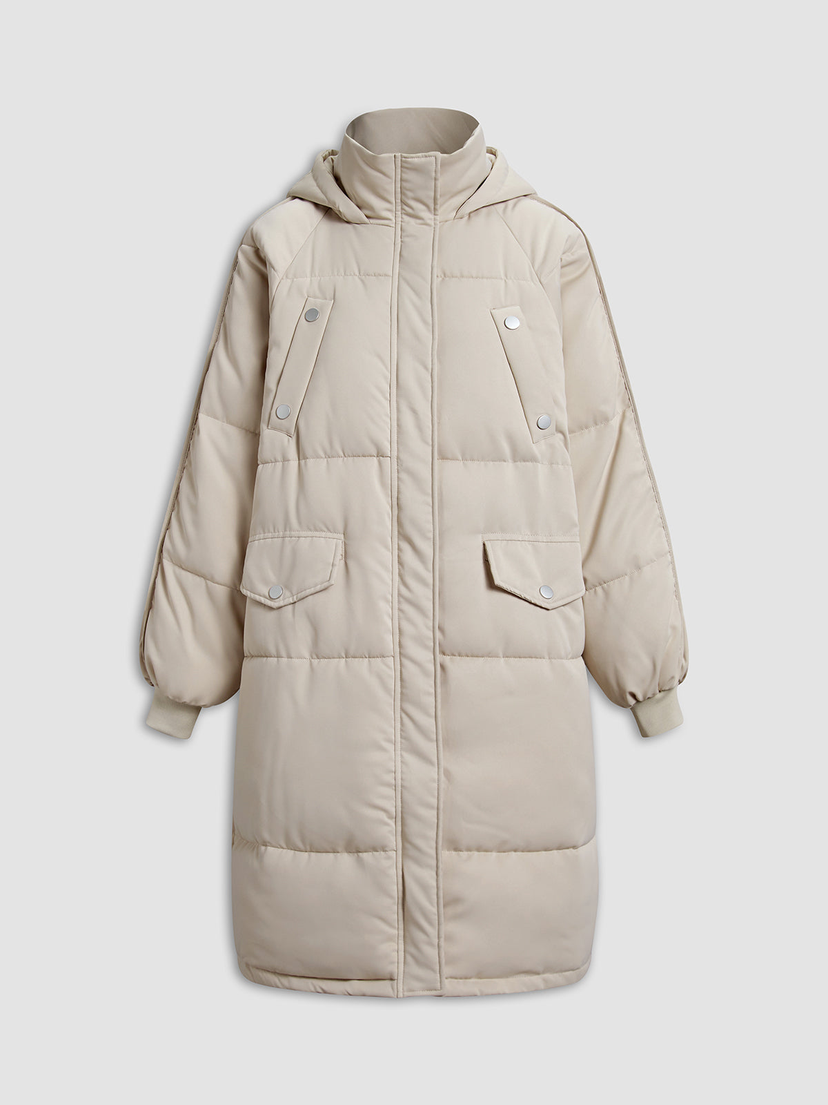 Long Hooded Puffer Parka Coat