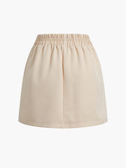 Drawstring Pockets Cargo Mini Skirt