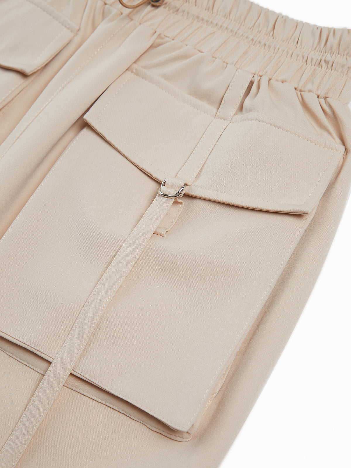 Drawstring Pockets Cargo Mini Skirt