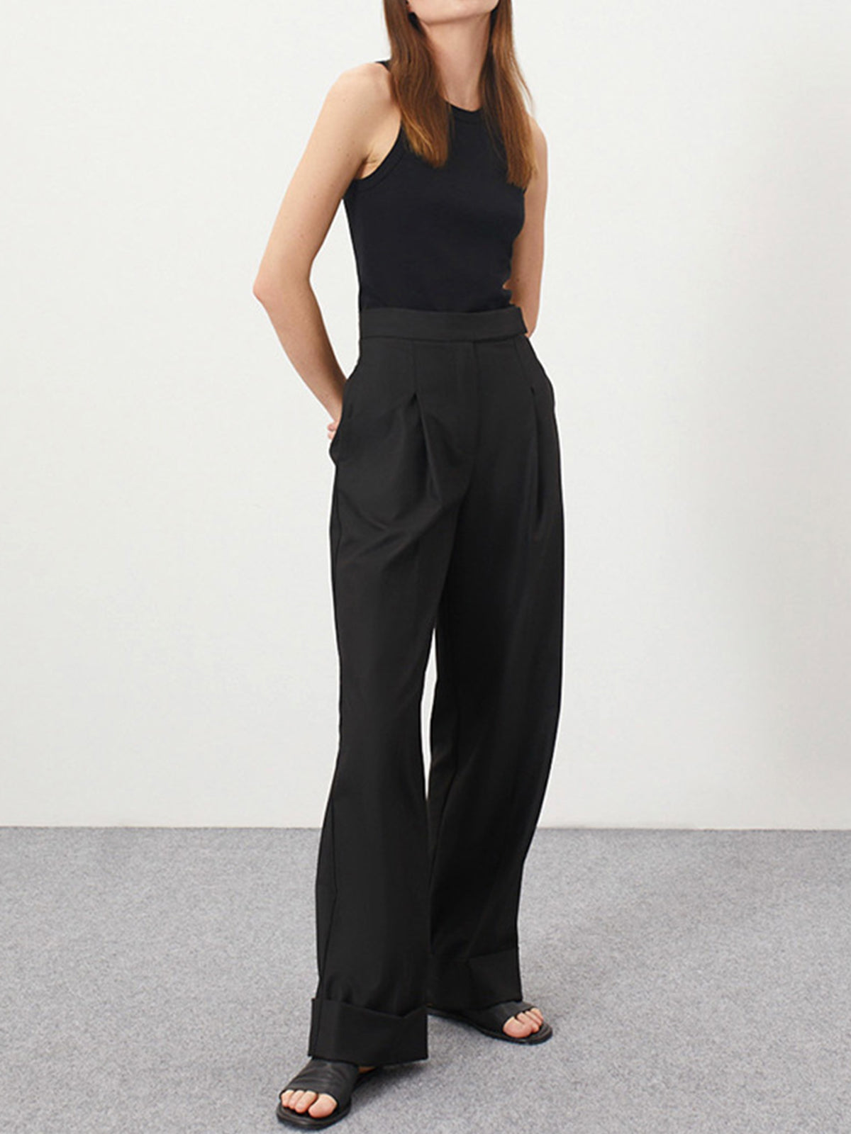 Nostalgia Pleat Wide Leg Pants