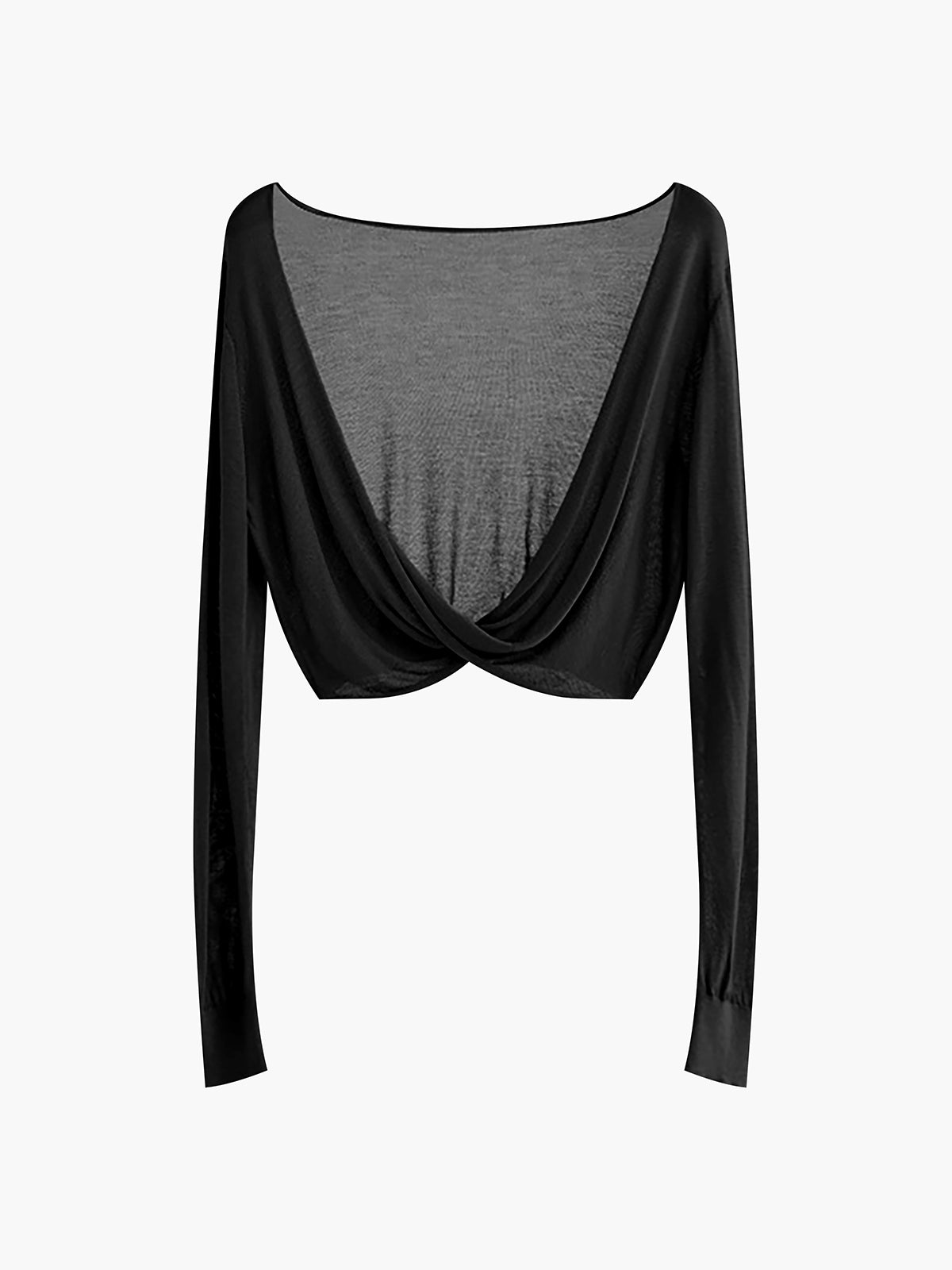 Twist Cover Up Crop Knit Top