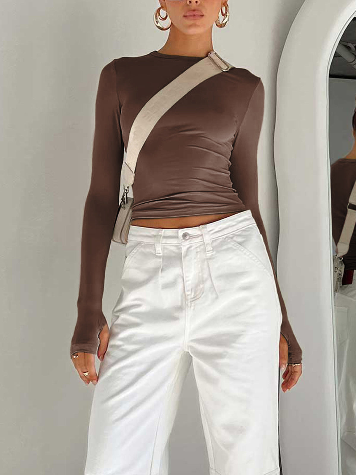 Utility Long Sleeve Crop Top