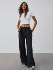 Shock Value Pinstripe Wide Leg Dress Pants