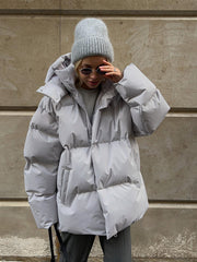 Oversized Quilted Puffer Down Coat