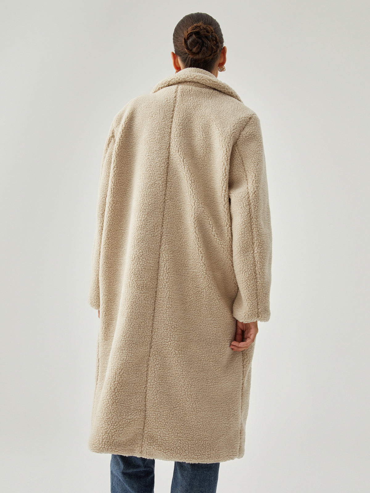 Oversized Button Fleece Coat