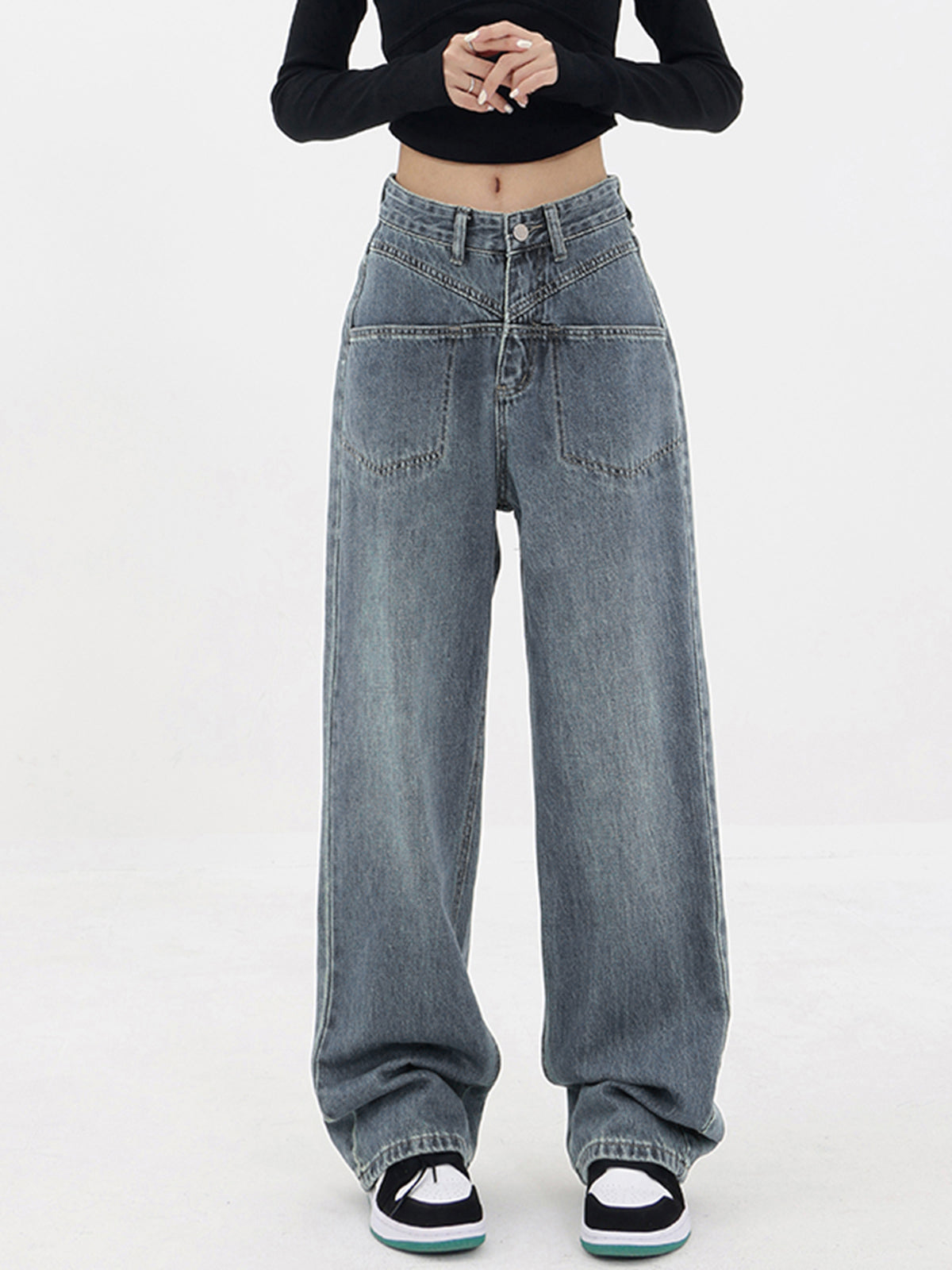 Baddie Baggy Wide Leg Boyfriend Jeans