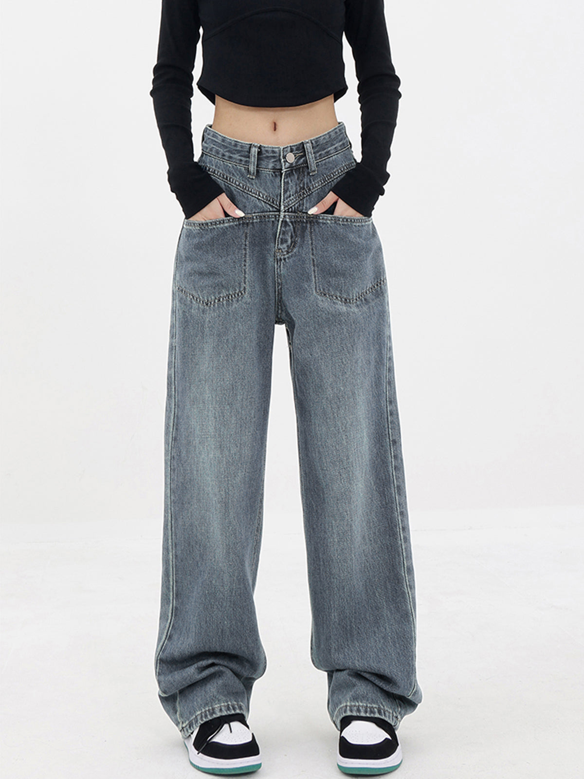 Baddie Baggy Wide Leg Boyfriend Jeans