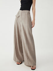 Zipper Wide Leg Pants