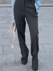 Casual Straight Leg Long Pants