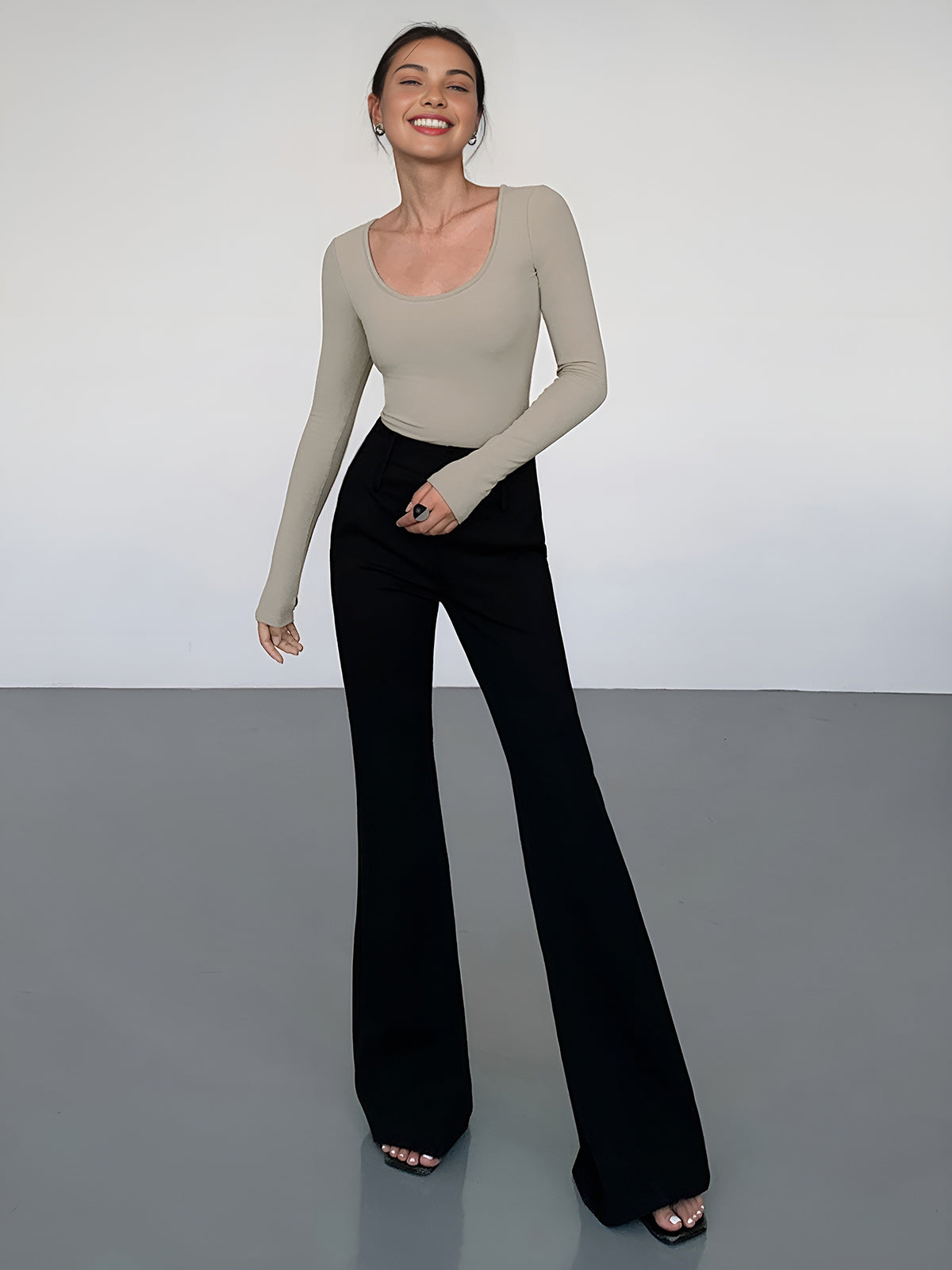 Schlaghose mit hoher Taille