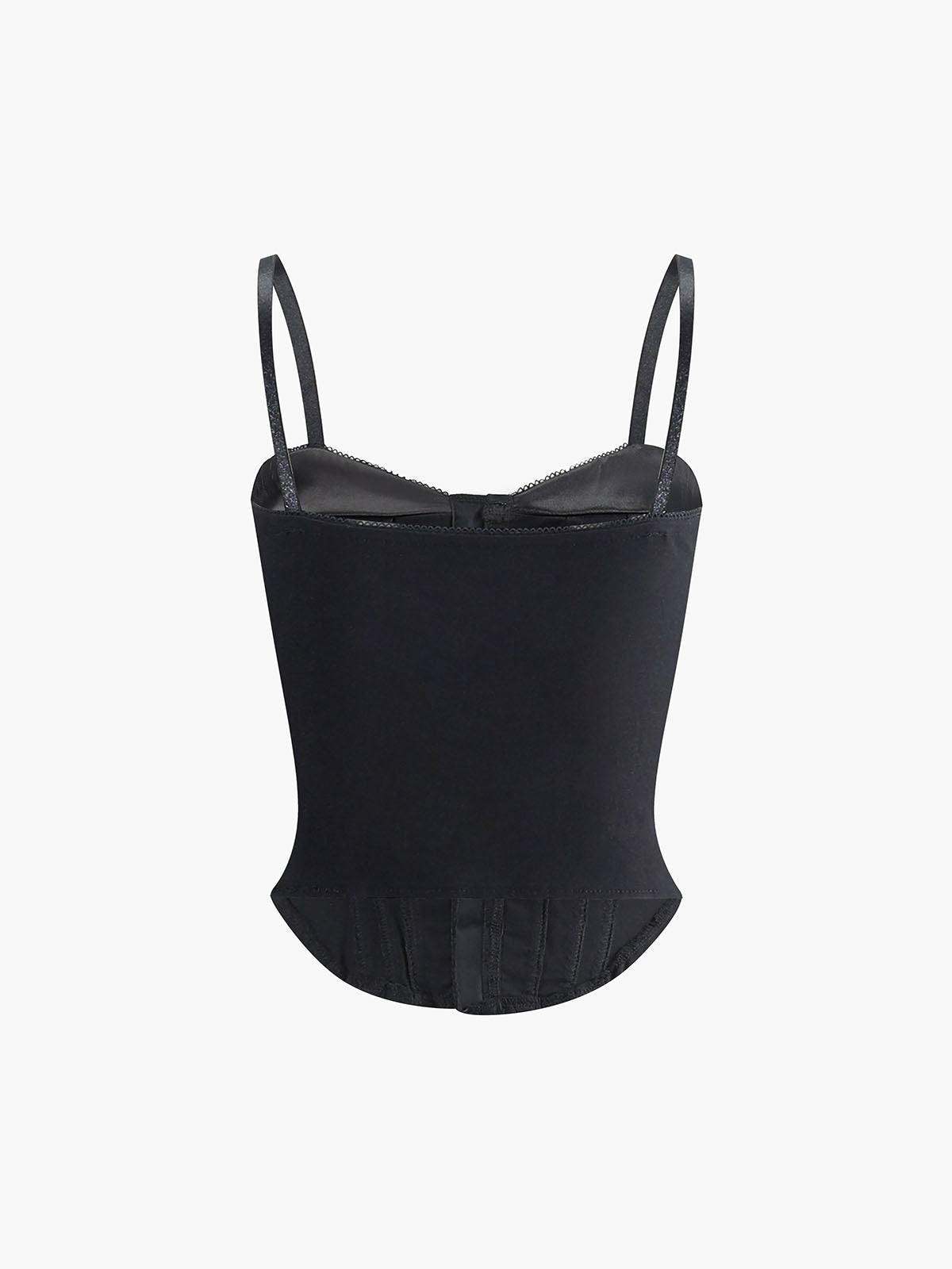 Solid Corset Detail Cami Top