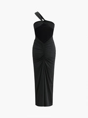 Asymmetrical Backless Long Dress