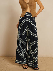 Print Wide Leg Pants