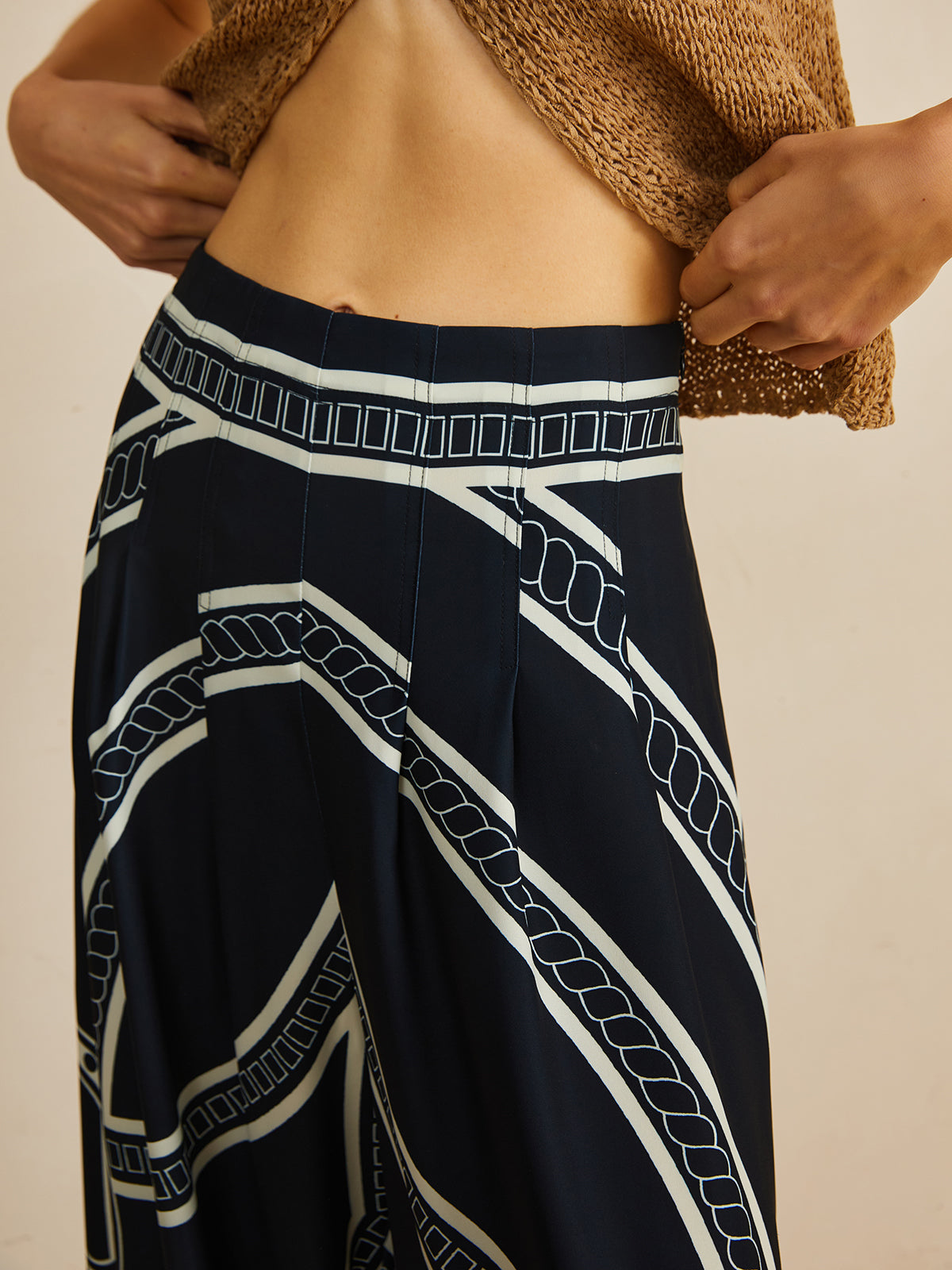 Print Wide Leg Pants