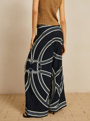 Print Wide Leg Pants