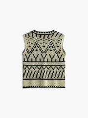 Contrast Knit Vest