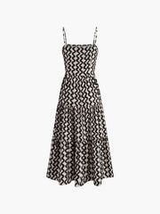 Print Zip Cami Long Dress
