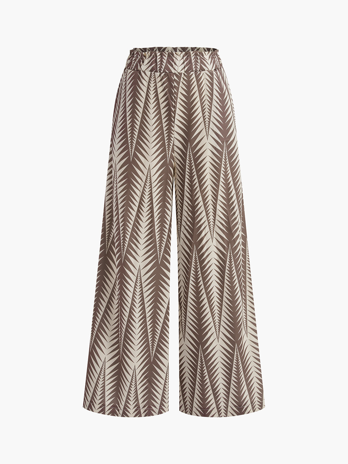 Geometric Print  Wide Leg Pants Set