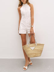 Pure Cotton Scalloped Edge Romper