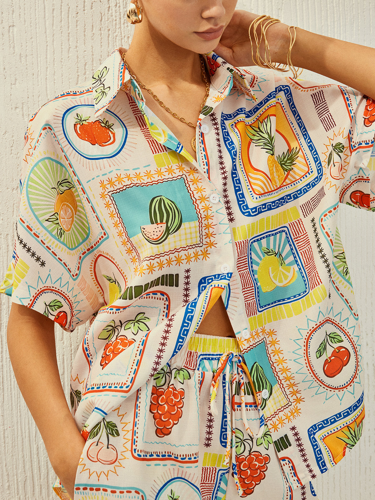 Shorts-Set mit Fruchtdruck