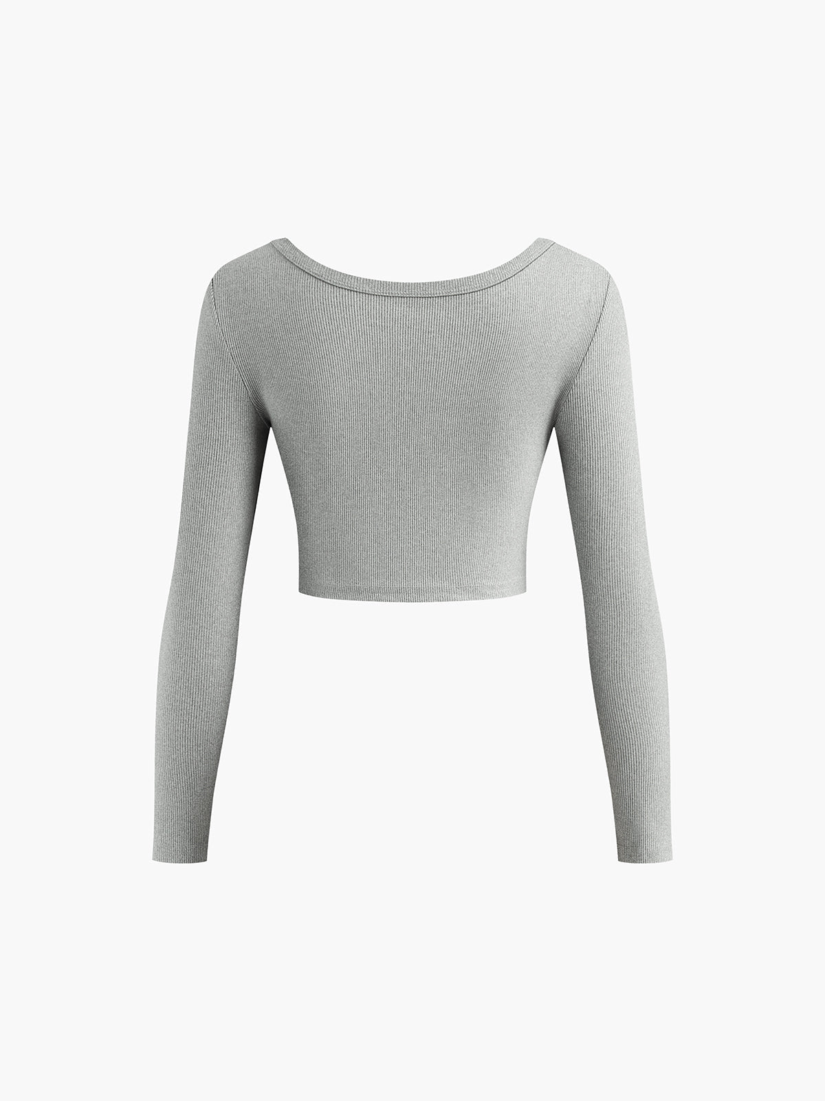 Long Sleeve Slim Fit Crop Top