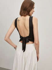 Backless Lace-Up Tank Top