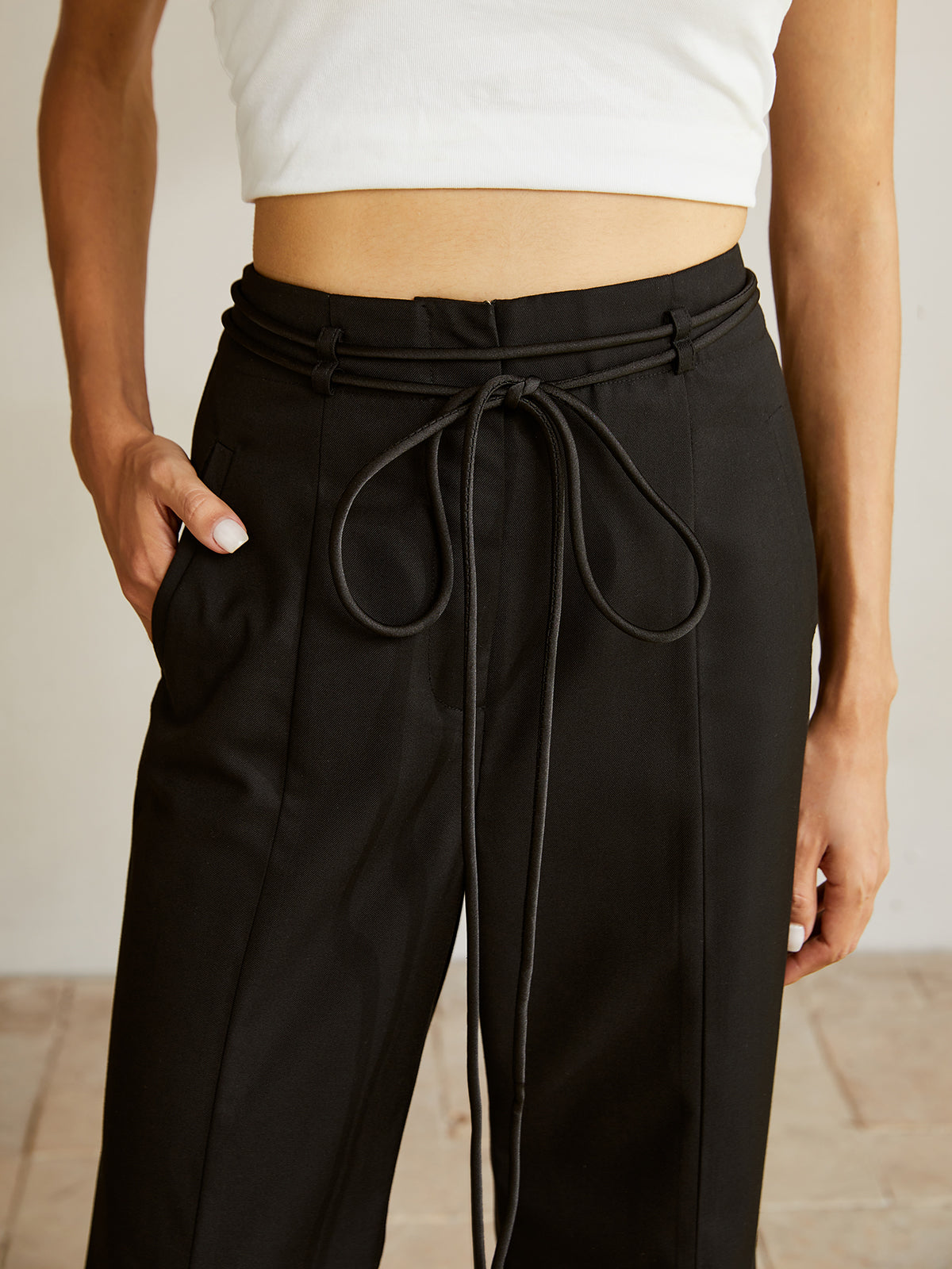 Casual Zipper Drawstring Pants