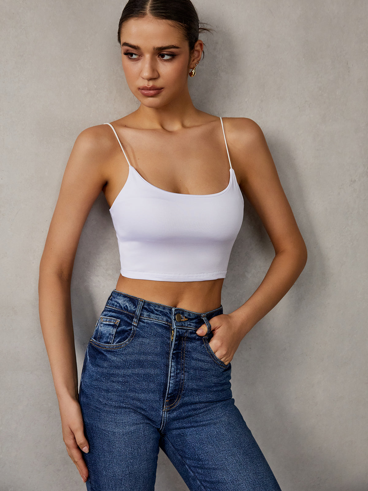 Sleeveless Cami Crop Top