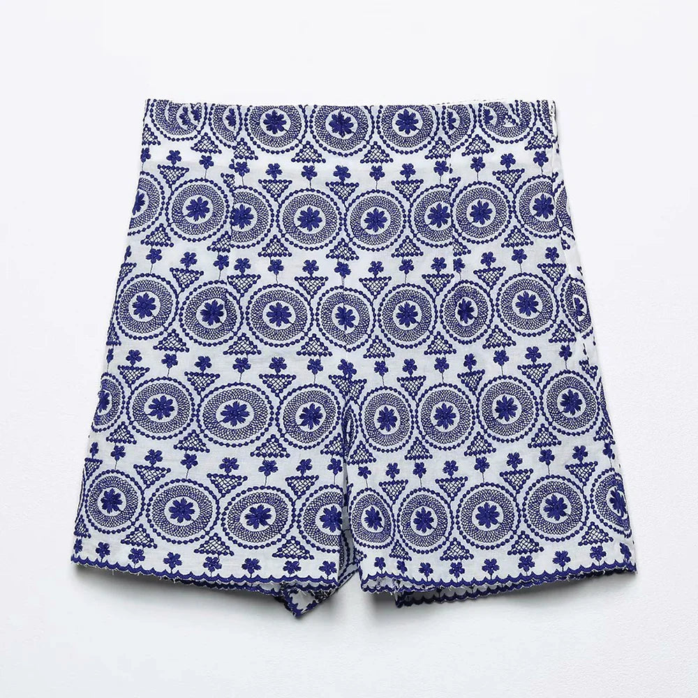 Maci Blue Vintage Boho Shorts
