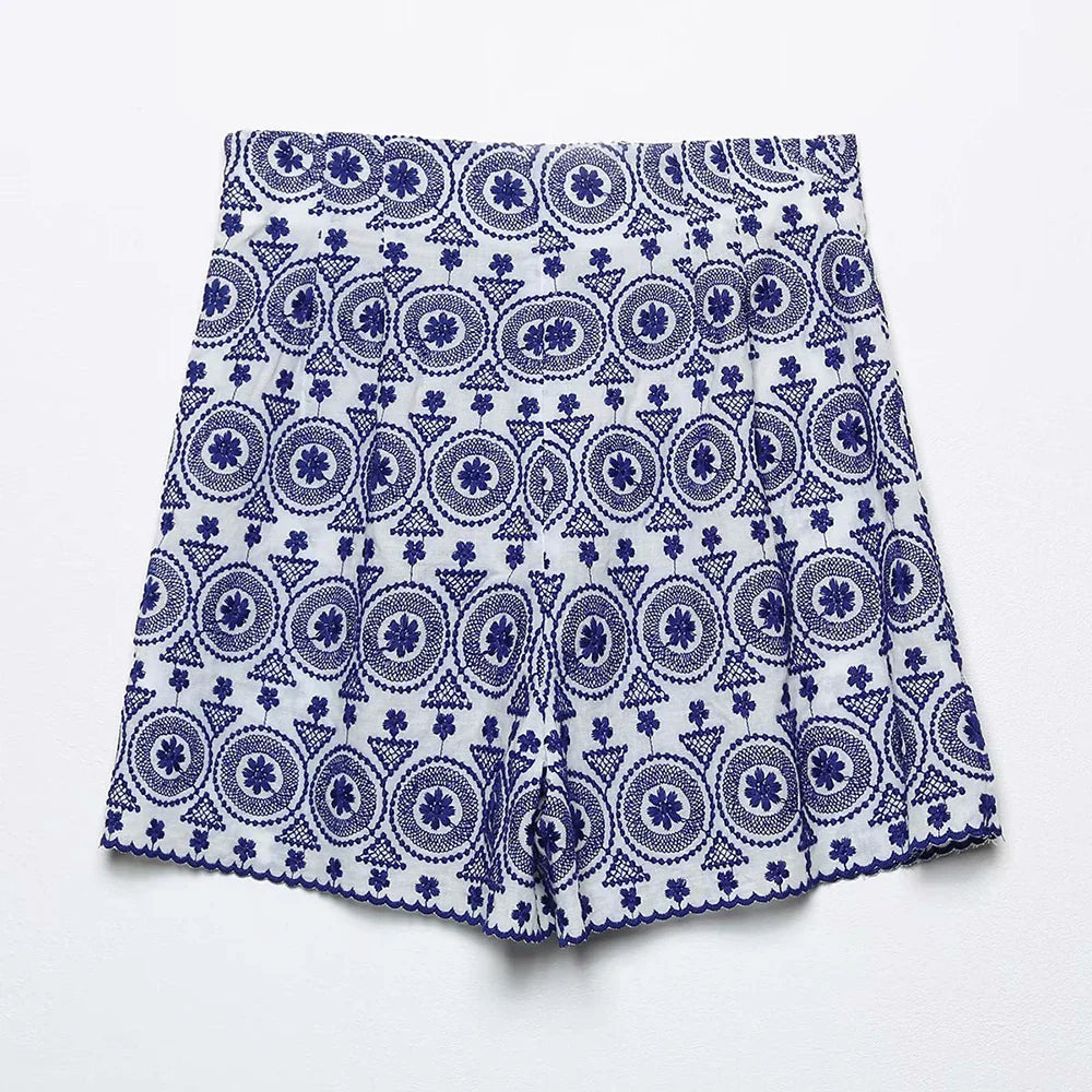 Maci Blue Vintage Boho Shorts