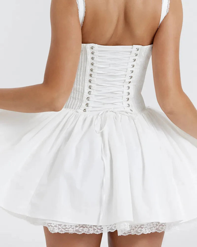 Rustic Romance Corset Mini Elegance Dress