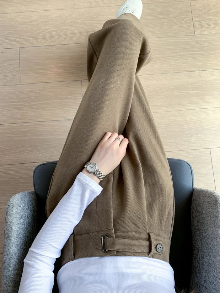 Katja Woolen Wide Leg Trousers