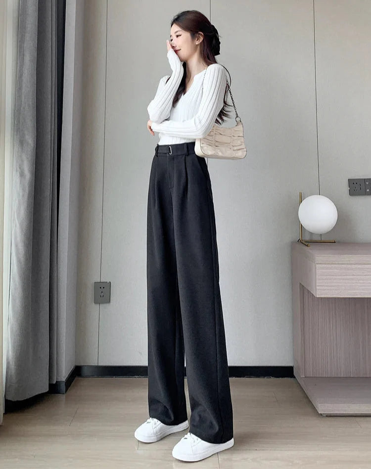 Katja Woolen Wide Leg Trousers