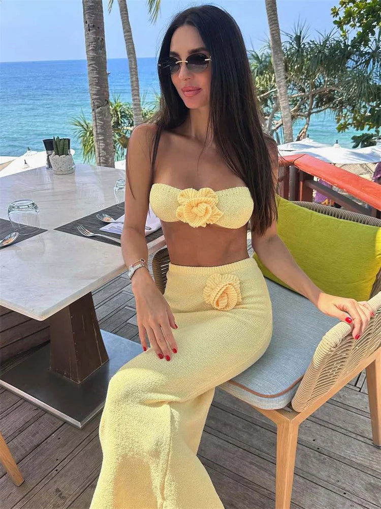 Particia Knitted Skirt Set