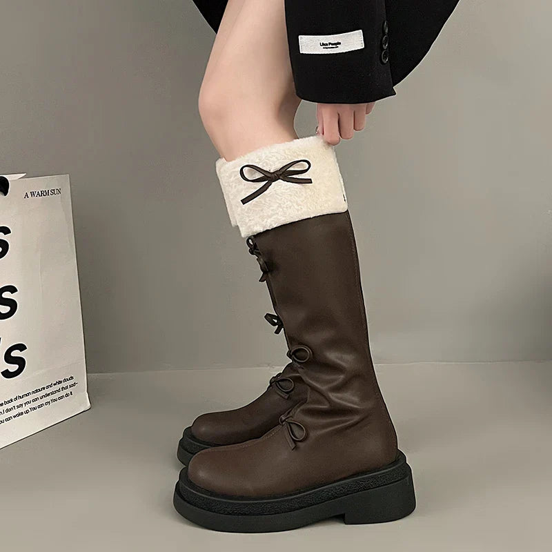 Rae Butterfly Knot Knee High Boots