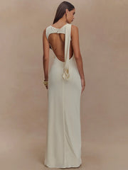 Jennifer Backless Ruched Maxi Dress