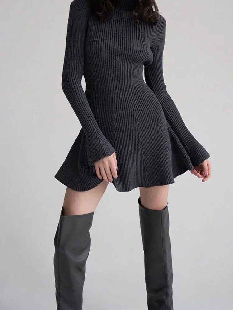 Blissful Bulwark A-Line Sweater Dress – Selfyy Blissful Bulwark A-Line Sweater Dress – Selfyy