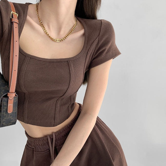 Aria Solid Crop Top
