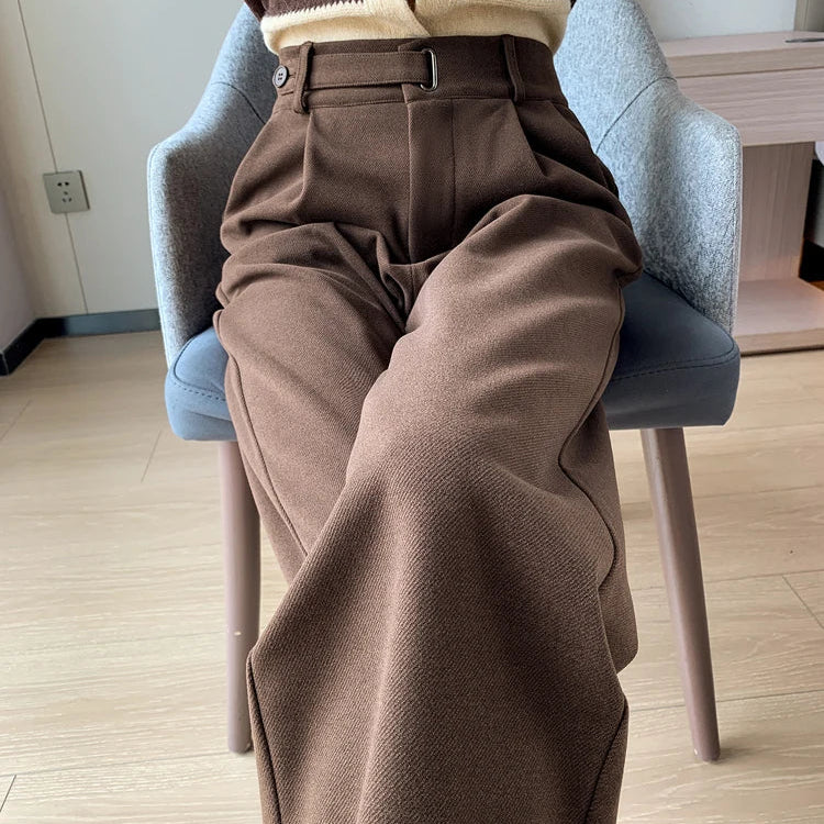 Katja Woolen Wide Leg Trousers