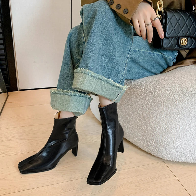 Magda Leather Ankle Boots