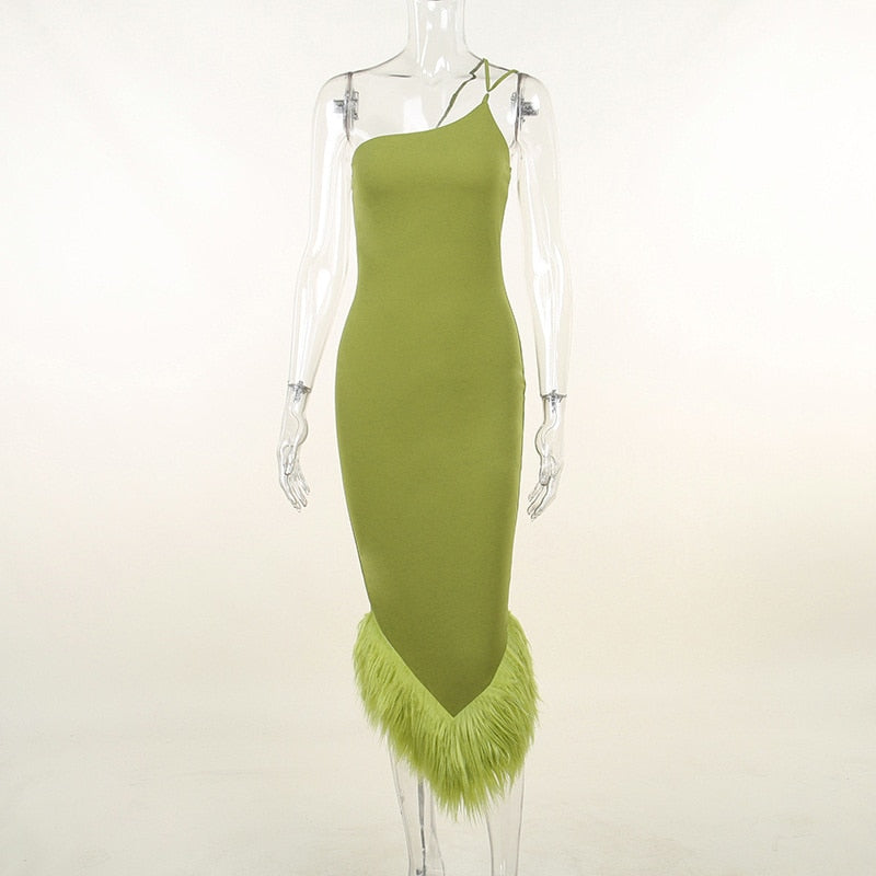 green emerald velvet dress Cosmo Bottle Green Bandeau Feather Corset Split Maxi Dress – Club L London