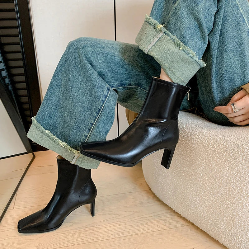 Magda Leather Ankle Boots
