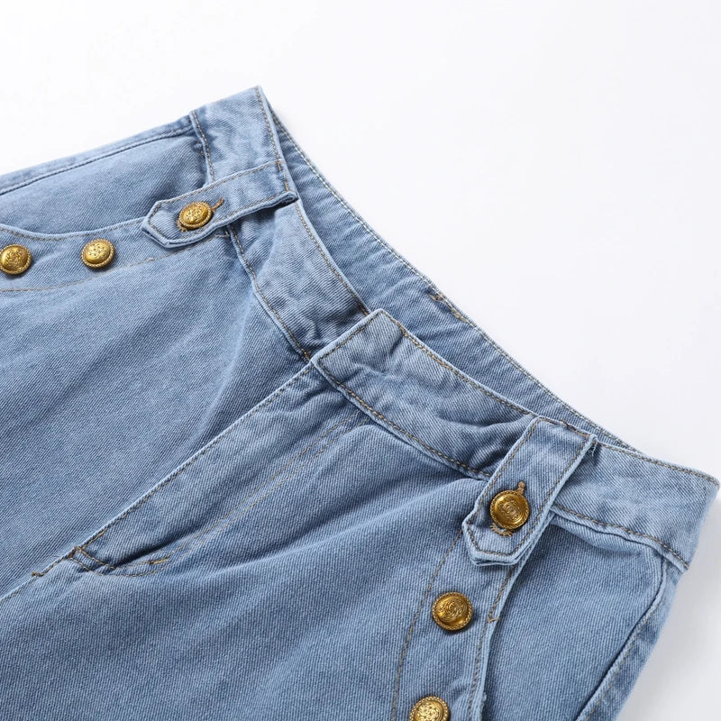 Adryana Denim Waistcoat Set