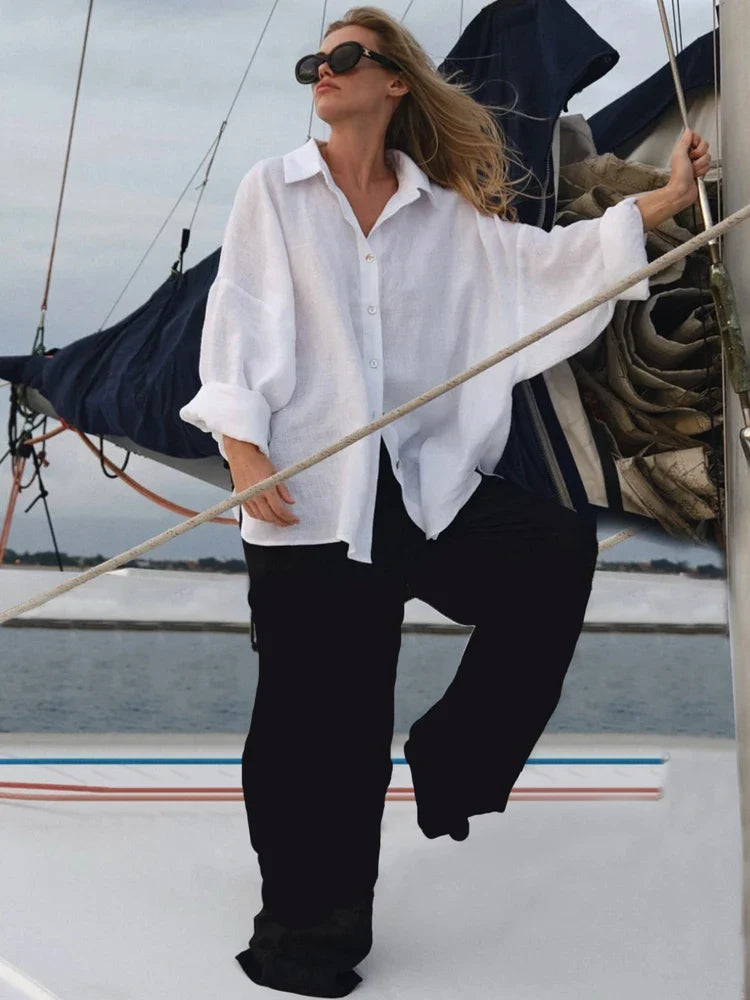 No Time To Chat Linen Shirt