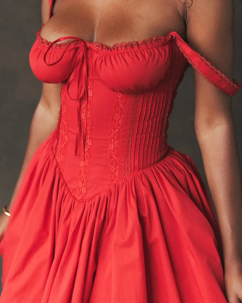 Rustic Romance Corset Mini Elegance Dress