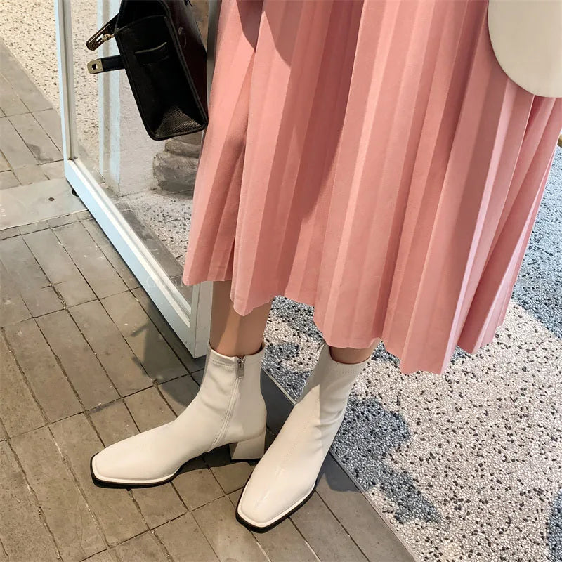 Declan Square Toe Leather Boots